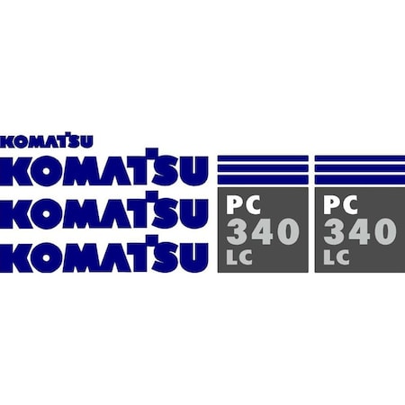 Aftermarket Komatsu PC 340 LC Excavator Decal Set KMPC340-7DECALSET